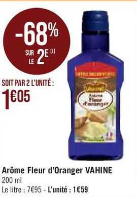 arôme fleur d'oranger vahine