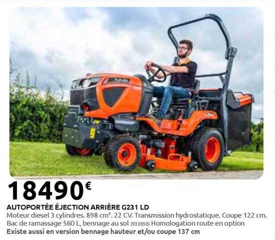 autoportée éjection arrière g231 ld
