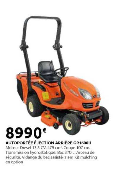 autoportée éjection arrière gr1600II