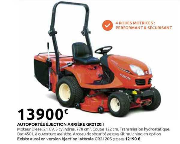 autoportée éjection arrière gr2120II