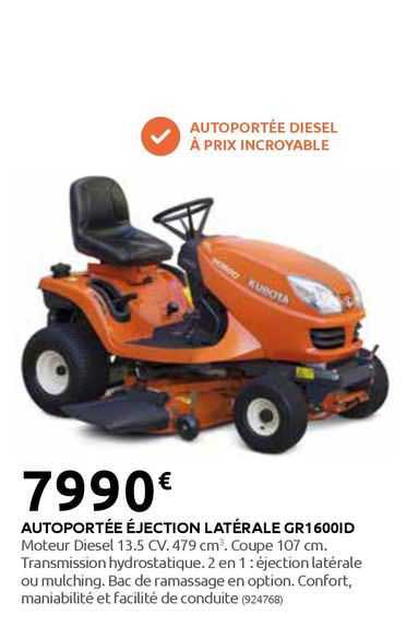 autoportée éjection latérale gr1600id