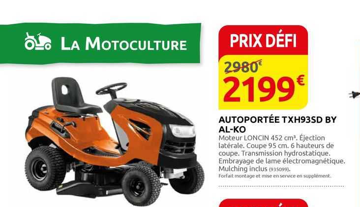 autoportée txh93sd by al-ko