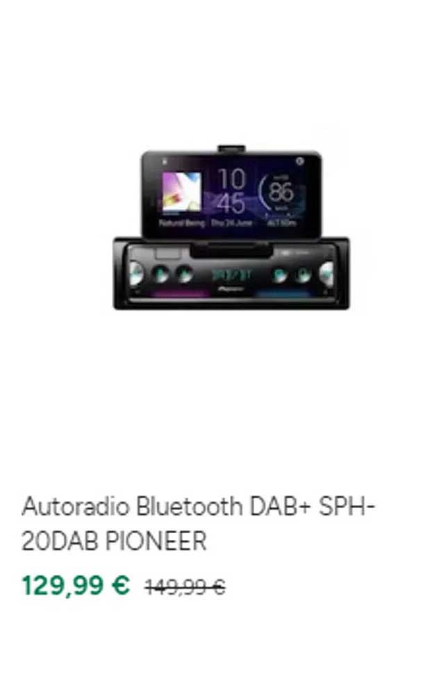 autoradio bluetooth dab+ sph- 20dab pioneer