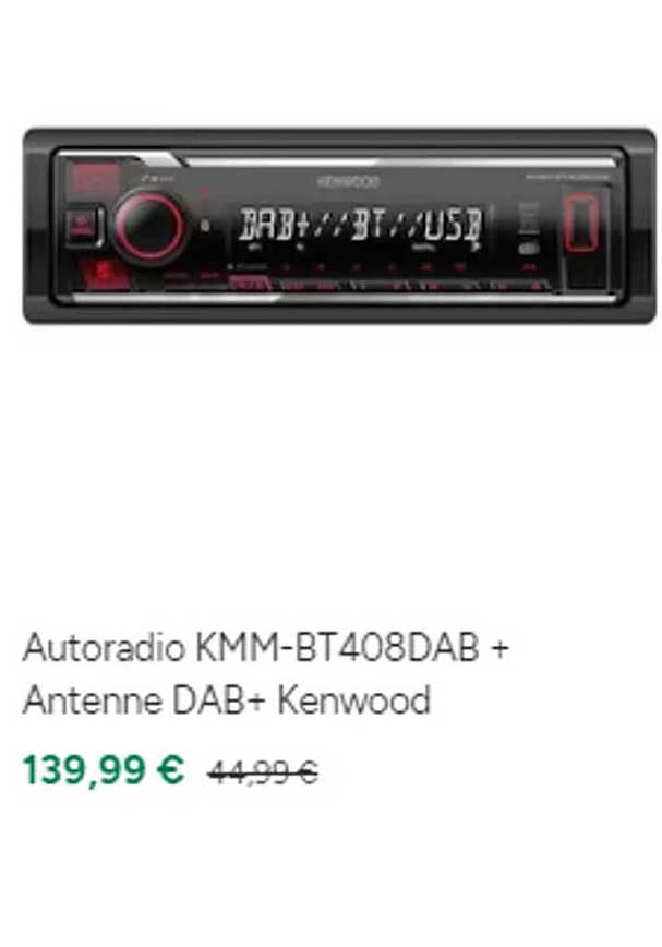 autoradio kmm-bt408dab + antenne dab+ kenwood