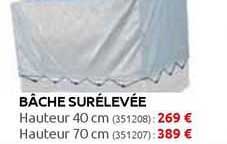 bâche surélevée
