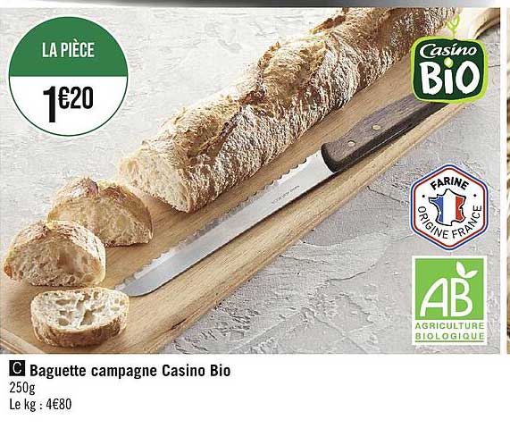 Baguette Campagne Casino Bio