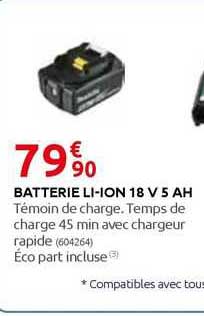 batterie li-ion 18 v 5 ah