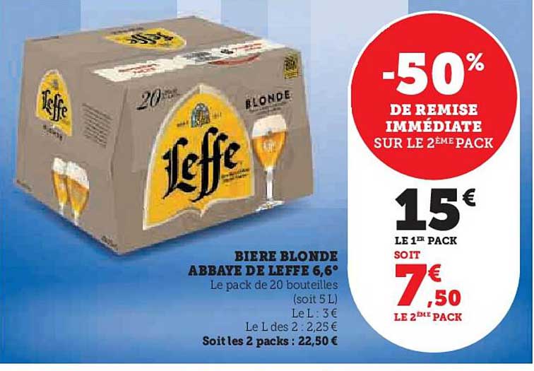Bière Blonde Abbaye De Leffe 6,6°