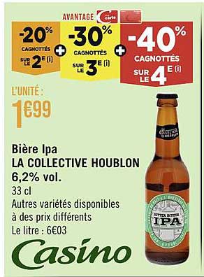 bière ipa la collective houblon 6,2% vol.