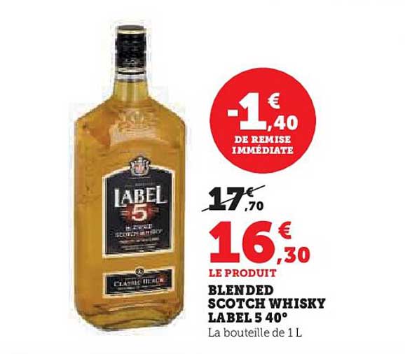 Blended Scotch Whisky Label 5 40°