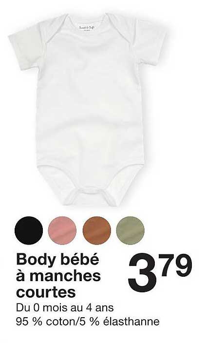 body bébé à manches courtes
