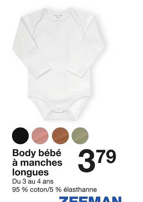body bébé à manches longues