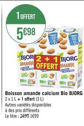 Boisson Amande Calcium Bio Bjorg