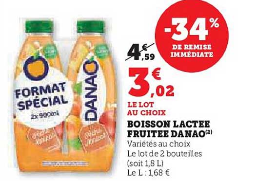 boisson lactée fruitée danao
