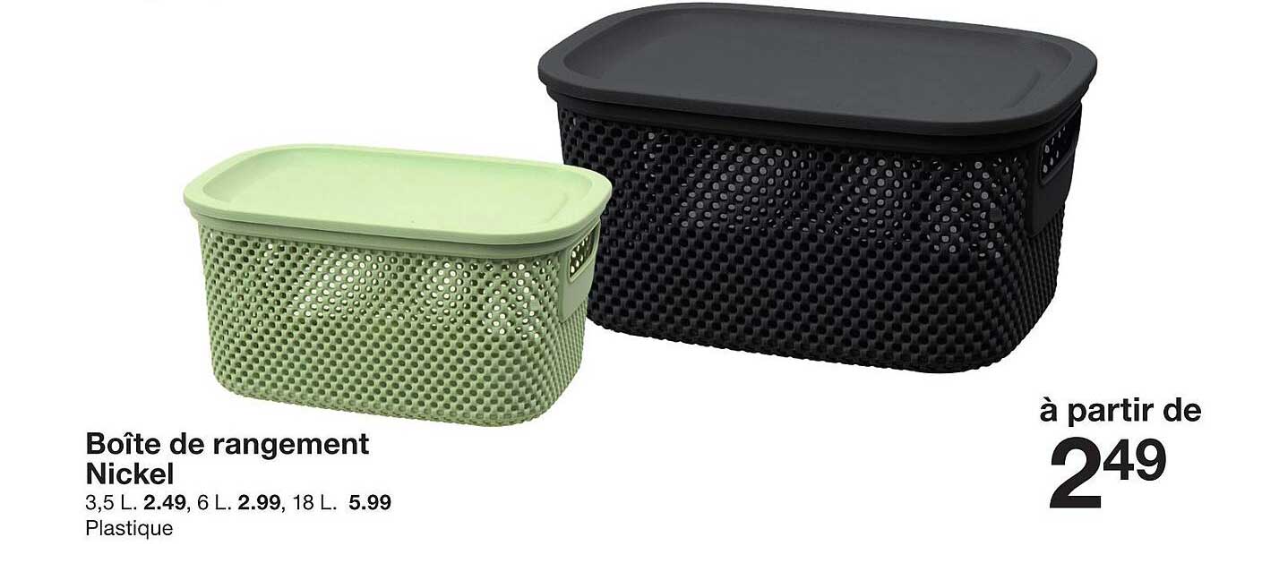boîte de rangement nickel