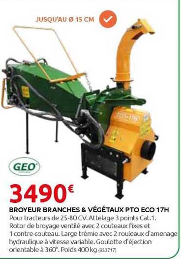 broyeur branches & végétaux pto éco 17h géo