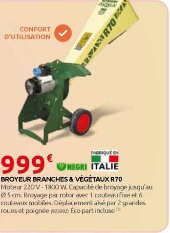 broyeur branches & végétaux r70 negri