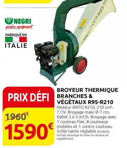 broyeur thermique branches & végétaux r95-r210 negri