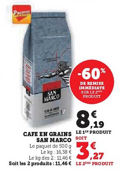 café en grains san marco