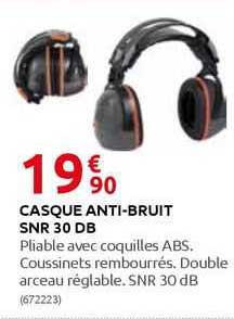 casque anti-bruit snr 30 db