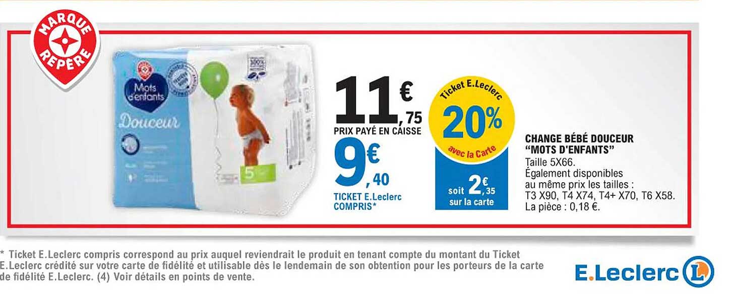 change bébé douceur "mots d'enfants"