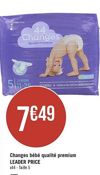 changes bébé qualité premium leader price