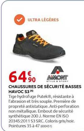 Chaussures De Sécurité Basses Havoc S3