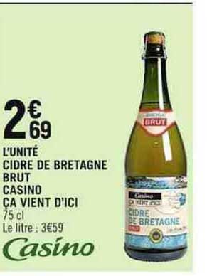 cidre de bretagne brut casino ça vient d'ici