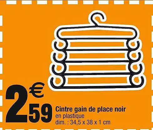 cintre gain de place noir