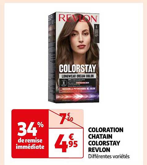 coloration châtain colorstay revlon
