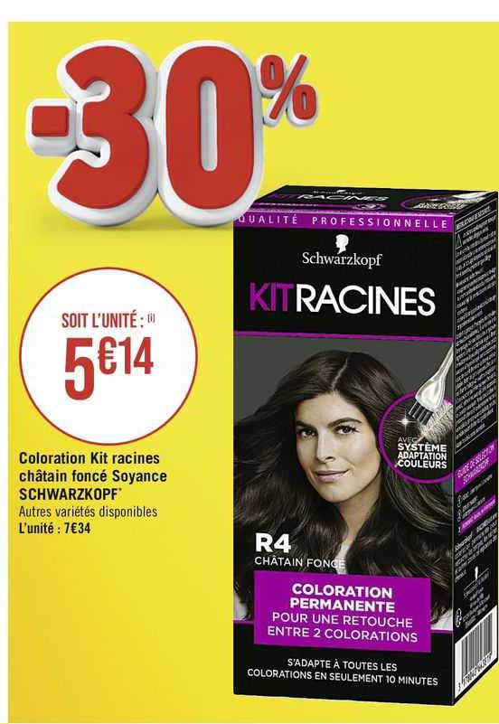 coloration kit racines châtain foncé soyance schwarzkopf