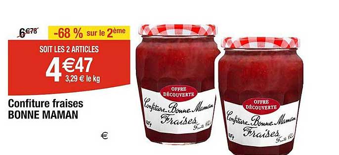 confiture fraises bonne maman