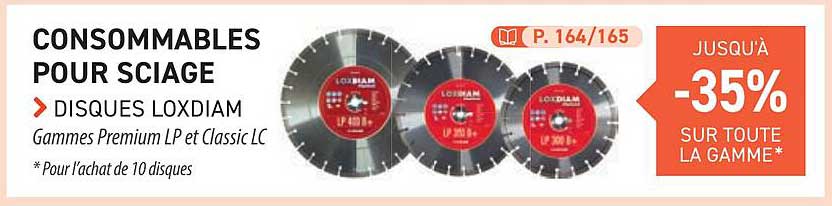 consommables pour sciage