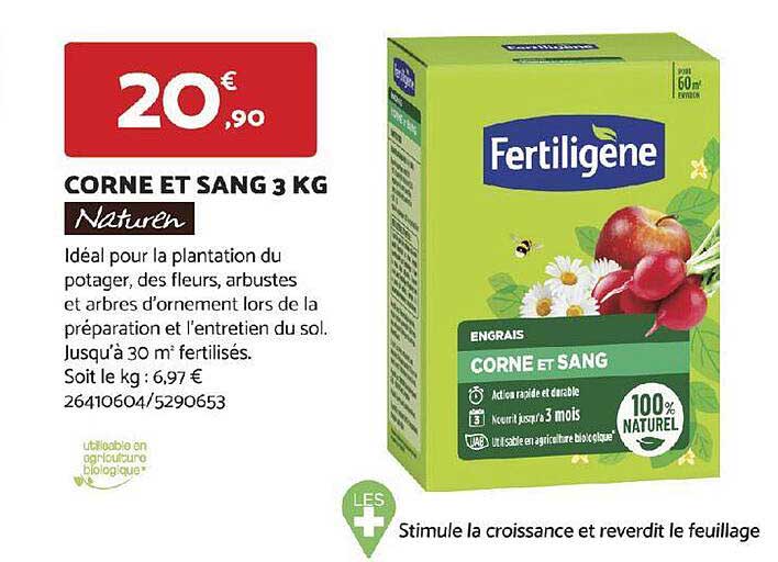 corne et sang 3 kg naturen
