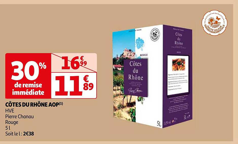 côtes du rhône aop hve pierre chanau