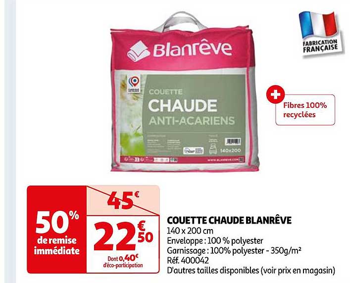 Couette Chaude Blanrêve