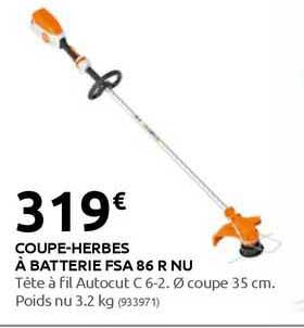 coupe-herbes à batterie fsa 86 r nu