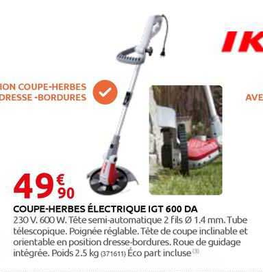 coupe-herbes électrique igt 600 da