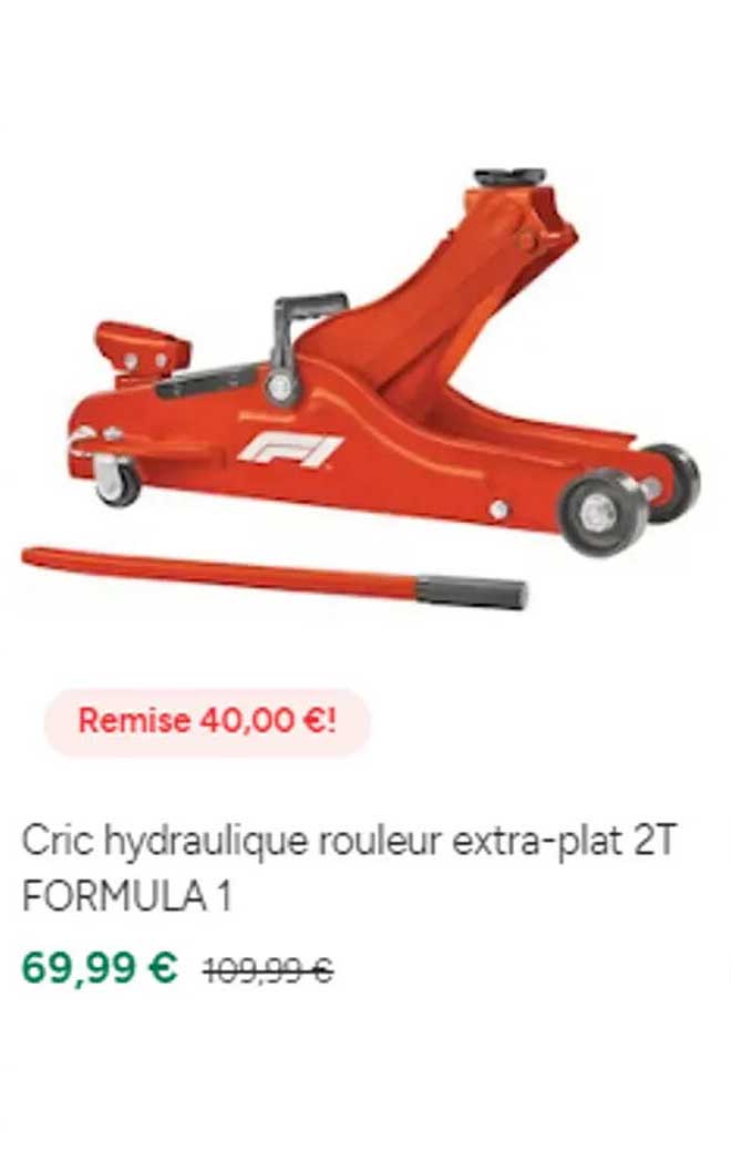 cric hydraulique rouleur extra-plat 2t formula 1