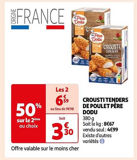 crousti tendres de poulet père dodu