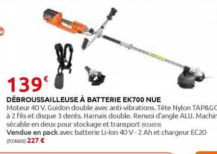 débroussailleuse à batterie ek700 nue