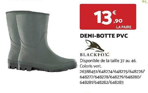 demi-botte pvc black fox
