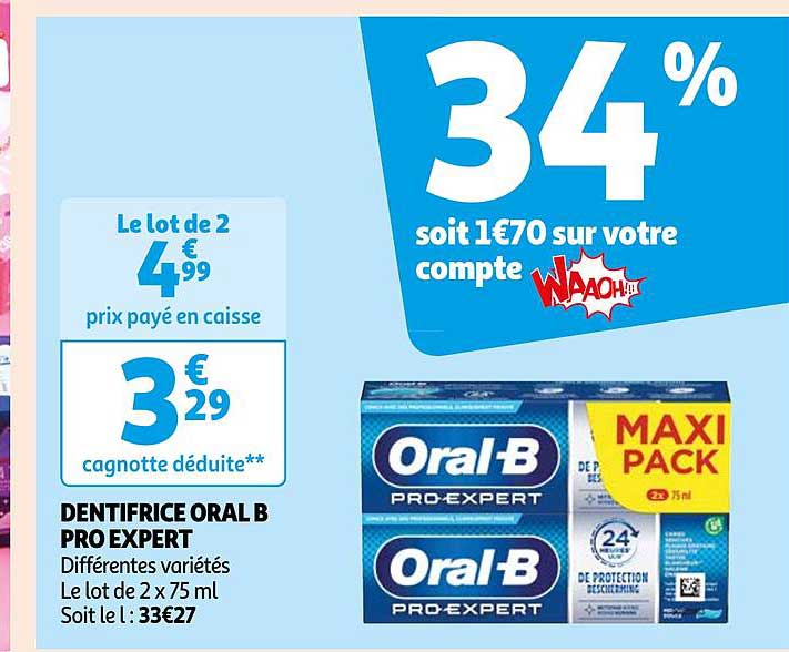 dentifrice oral b pro expert