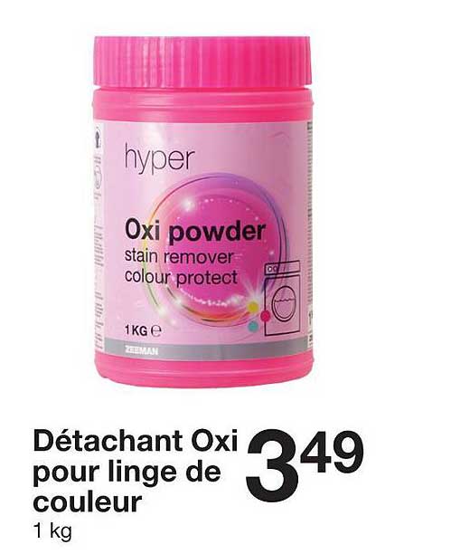 détachant oxi pour linge de couleur