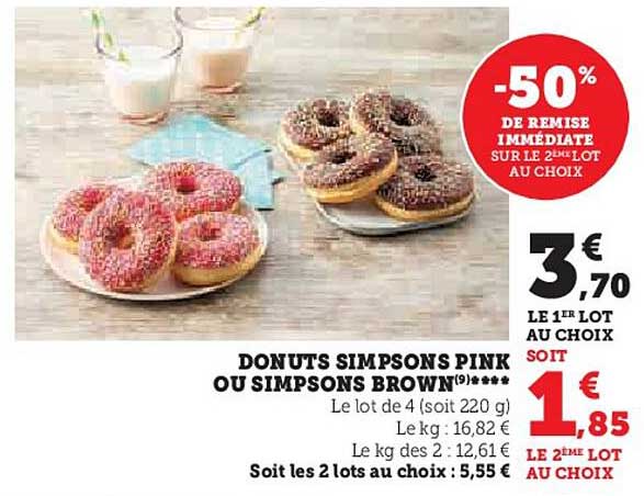 donuts simpsons pink ou simpsons brown