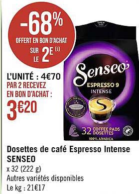 Dosettes De Café Espresso Intense Senseo