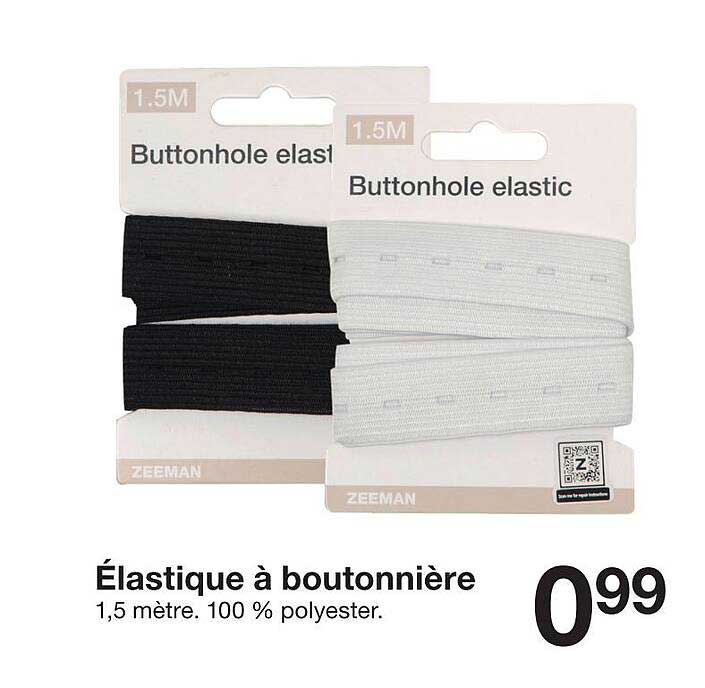 élastique à Boutonnière