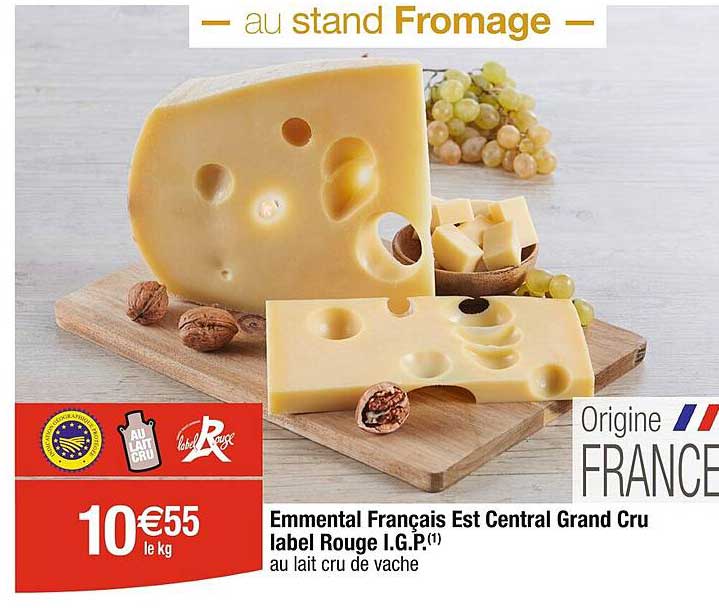 emmental français est central grand cru label rouge i.g.p.