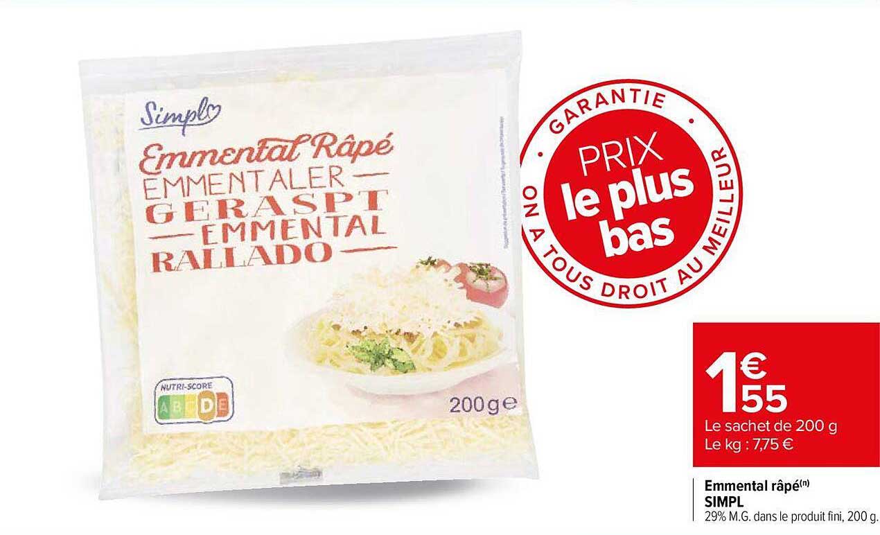 Emmental Râpé Simpl