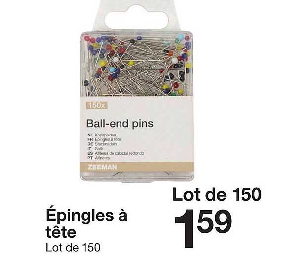 épingles à tête